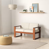 ONIJA  Wooden 2 Seater Sofa for Living Room | Two Seater Sofa Chair for Home & Office | Sheesham Wood,